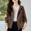 Women's Fall/winter Hooded Short Jacket Casual Top