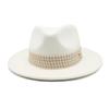 M Standard Top Hat, Love Hat, Felt Hat, Small Warped Edge Men'S And Women'S Top Hat, Retro Beige Jazz Hat