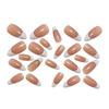 Cross-Border Hot Sale Almond Shape Nail Tips - White French Edge Nail Art Stickers, Sweet False Nails.