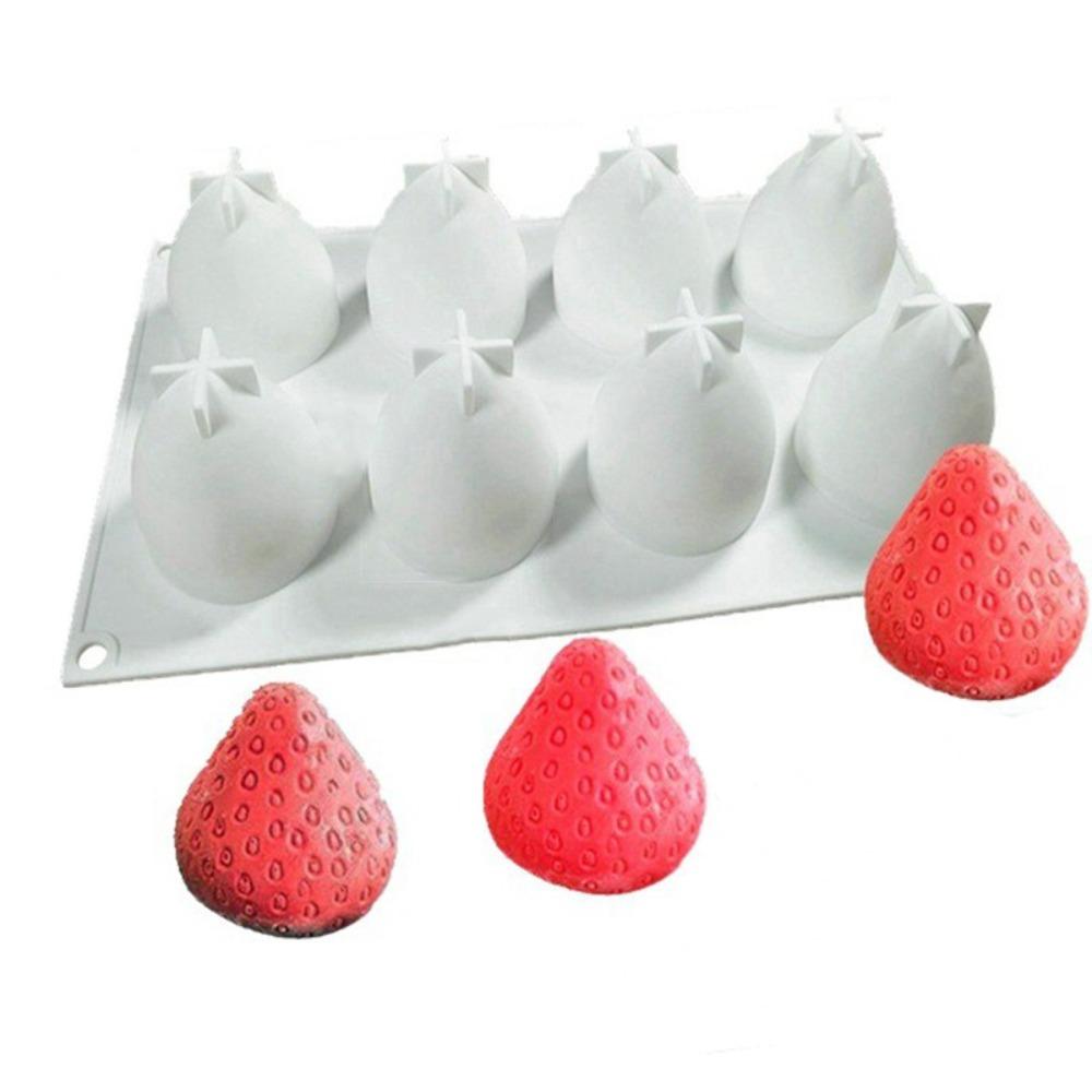 Silicone Pear Peach Cake Mold Non-toxic Mousse Cake Molds Jelly Pudding Mold  Household