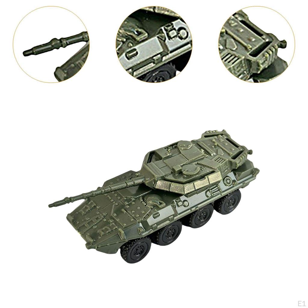 4x 1: Maßstab 144 Panzermodell Radfahrzeug Bildung Realistisch Miniatur 4D Spielzeug DIY