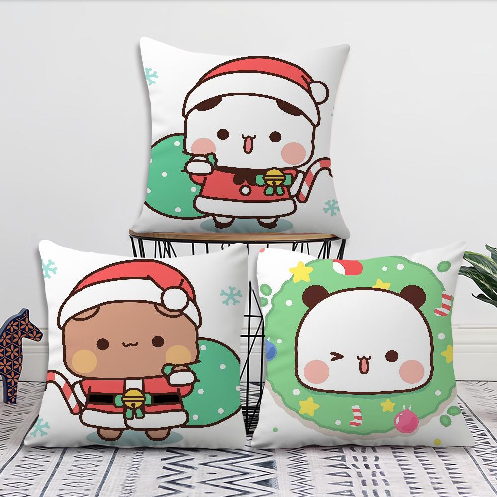 Cartoon cute dudu bubu Christmas cushion cover Pillow Cover Decoration Room Home Sofa living Office Car Nordic Simplicity