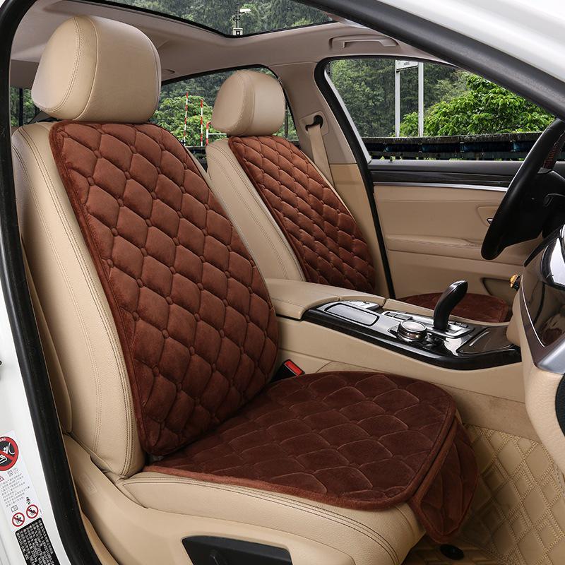 Winter Plush Car Seat Cushion – Non-Slip Thickened Pad with Backrest for Comfort