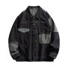 2025 Men's Plus Size Casual Denim Jacket: Trendy Patchwork, Loose Fit