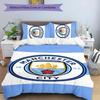 3pcs Manchester City Football Club Pattern Bedding Set Duvet Cover Set Includes Duvet Cover &pillowcases,perfect All Season Bedroom Decoration&gift