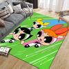 Cute Powerpuff Girls Cartoon Style Square Area Rug, Non-Slip Floor Mat for Living Room, Perfect Gift for Fans.chl