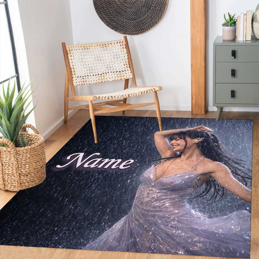 Ayliva Customize your name rug, office chair cushion, home bedroom living room gift.