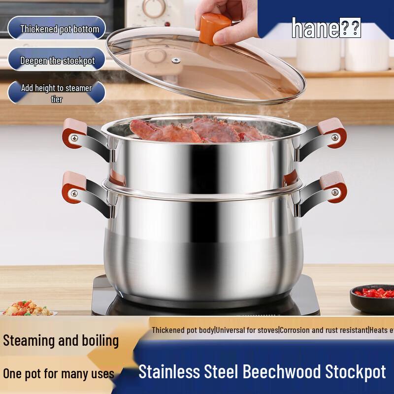 Hanle HL-RS22 2-Layer Stainless Steel Steamer Pot