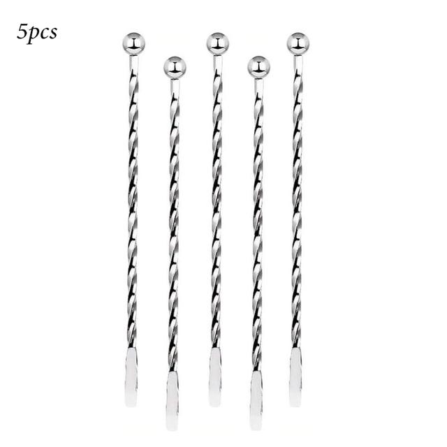 Gold Stainless Steel Stirrers 7.5 Inch Stir Sticks with Small Rectangular Paddles for Stirring Coffee Beverages Swizzle Stick