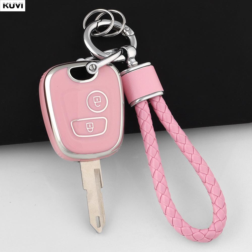 2 Button Tpu Car Remote Key Case Cover Shell Fob Keychain For Peugeot 107 206 207 307 For Citroen C1 C2 C3 C4 For Toyota Aygo