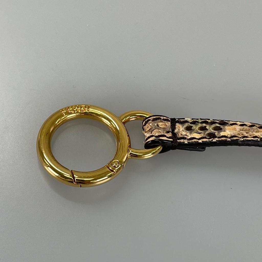 FENDI Peekaboo mini 8BN244 Python Handbag beige Women 2WAY used