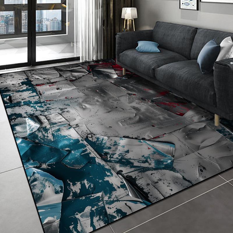 Modern Abstract Carpet for Living Room Decor Large Area Rug Sofa Coffee Table Side Floor Mat Anti-slip Washable Bedroom Door Mat