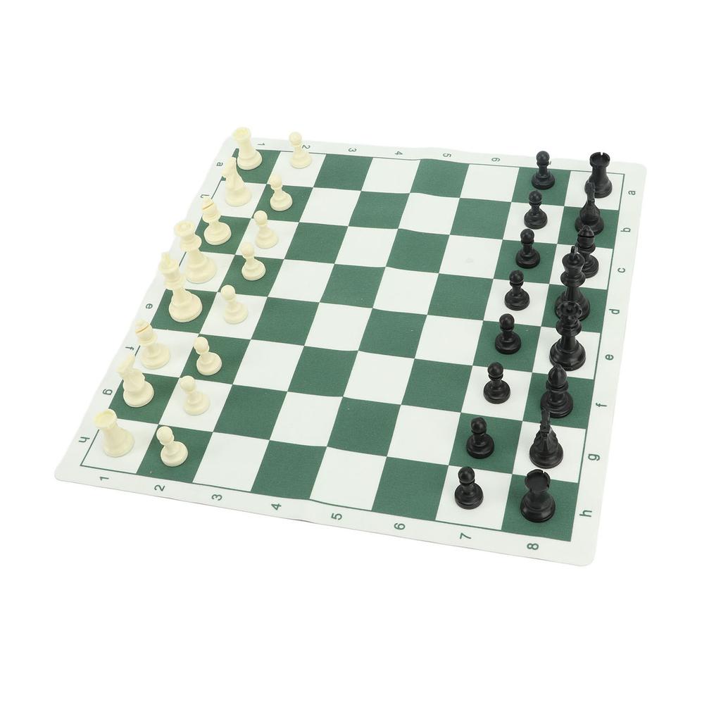 Chess Set PS Plastic for Kids Adults with PU Mat Storage Bag International Board Game