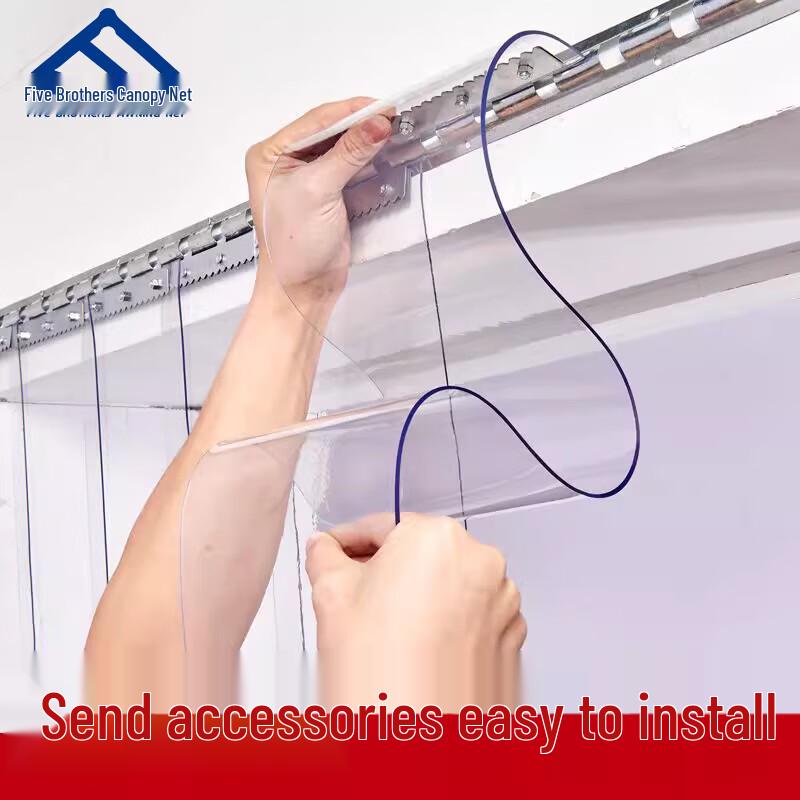 FiveBrothers Transparent PVC Winter Strip Curtain