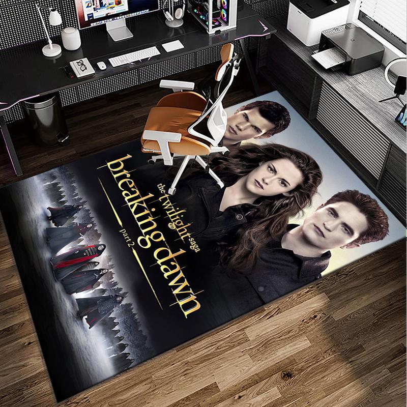 Eclipse Twilight vampire Office Rug Chair Mat, Game Carpet, Suitable for Front Door, Bedroom, Living Room, Desk, Holiday Gift