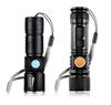 Powerful LED Flashlight With Tail USB Charging Head Zoomable Waterproof Torch Portable Light 3 Lighting Modes Built-in Battery