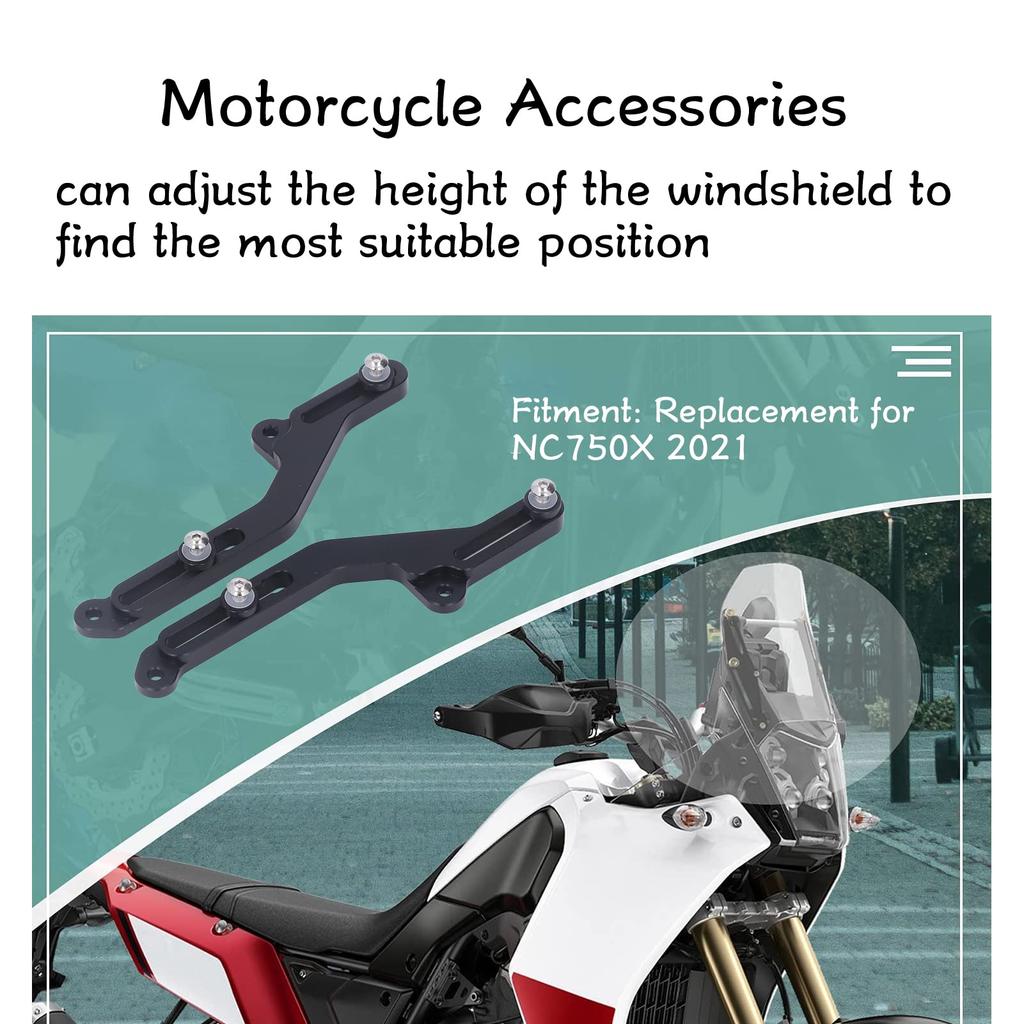 CUEI 1 Pair Motorcycle Windshield Windshield Adjuster Kit, CNC Aluminum Alloy Fit For Honda