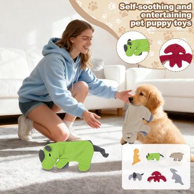 Dog Vocal Toy For Companionship, Teething, Plush Squeaker, Noisy Paper, Self,entertainment, Boredom Relief, And Energy Consumption For Puppies