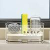 Transparent Kitchen Sink Rag Rack Space Saving Sponge Drain Rack  Kitchen Supplies