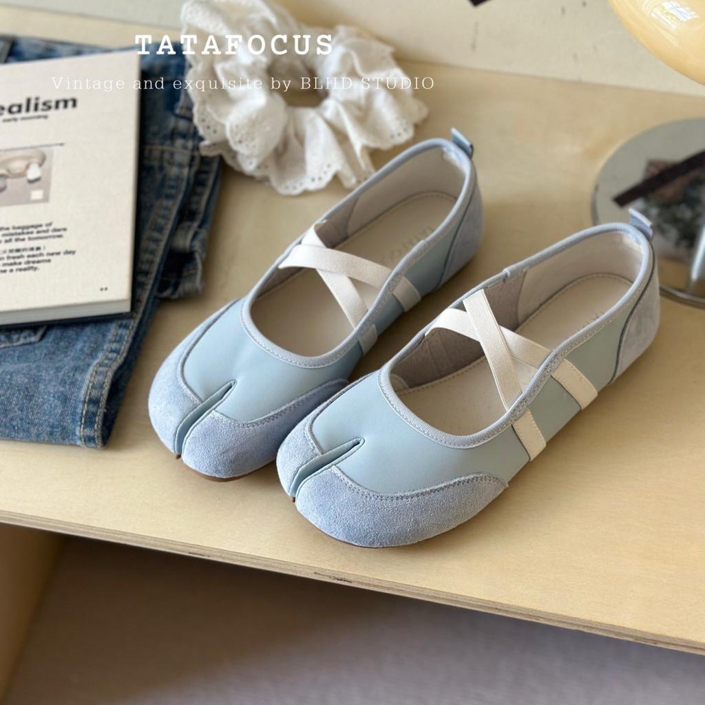 2025 Summer Korean Round Head Shallow Mouth Soft Sole Mary Jane Shoes Casual Cowhide One Word Belt Single Shoes Flat Shoes Women's Tide