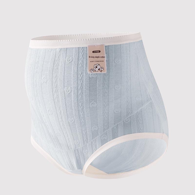 "60-Pack High Waist Maternity Cotton Panties with Belly Support - Premium Jacquard Design for Pregnancy Comfort"