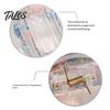 Floral Print Hair Claw for Women, Transparent Acrylic Clip with Anti-Slip Dense Teeth, Lace Wavy Outline Stable Grip Back Head Half-Tied Updo