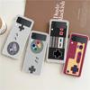 Video Game Boy Vintage GamePad Klare Handyhülle Für Samsung Z Flip 4 5 Hülle Transparent Hohe Härte PC Für Galaxy Z Flip 3 5 Abdeckung