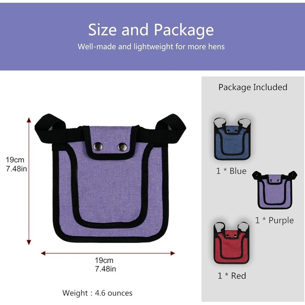 Hen Saddle Sweater Clothes, 3 Pieces Premium Chicken Saddles with Stretchy Strap, Birds Protector for Back and Sides, Poultry Accessories for Hens