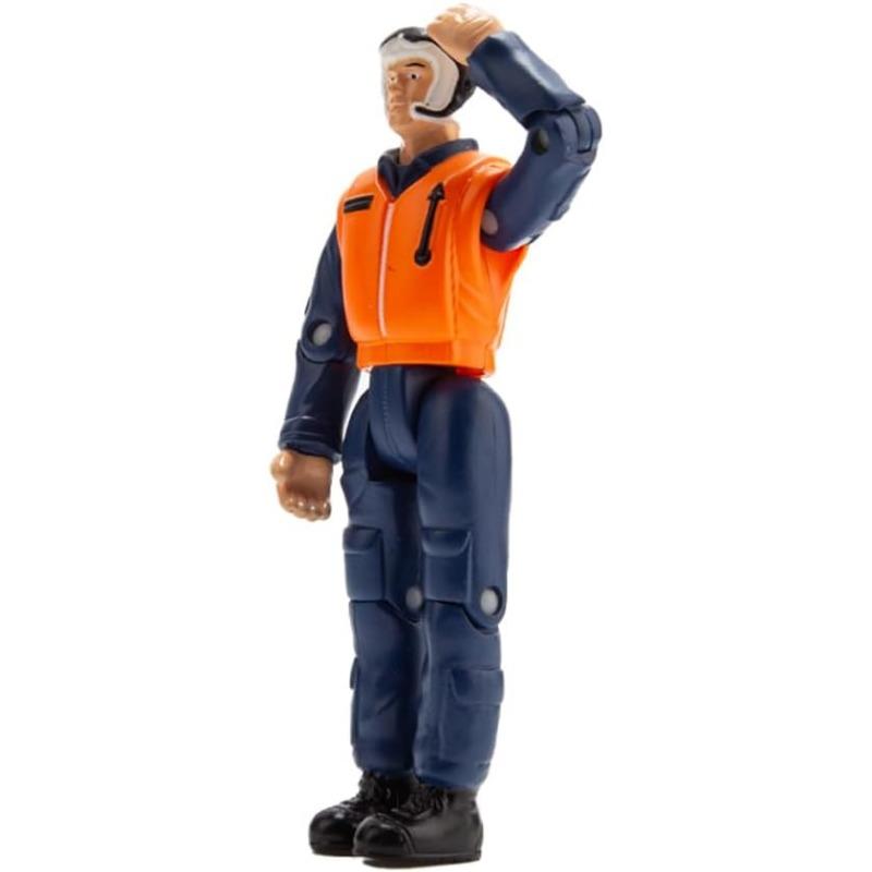 1/18 Scale Pilot Figure Model, 9CM Joint Movable Pilot Figure with Authentic Pilot Attire Gift for Adult Kids