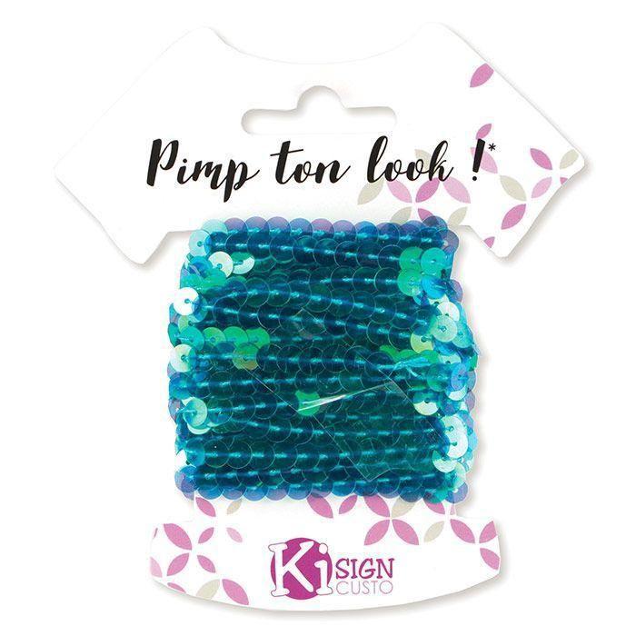Ocean Blue Sequin Ribbon 6m Width 6 Mm