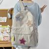Schoolbag New Corduroy Small Backpack Female College Style High School Student Schoolbag Female Leisure Travel Backpack