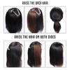 QIANAO One Piece Hair Pads Board Seamless Top Ivisiblity Clips In Piece Thickened Hair Root Pad High Synthetic Hair Straight Hair