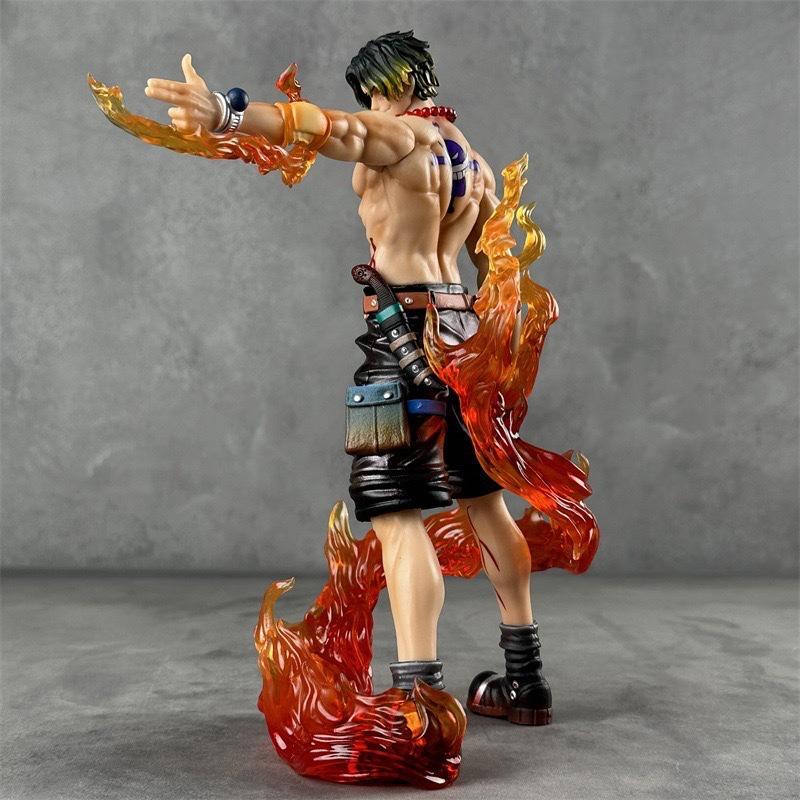 25cm One Piece Anime Figures Ace Action Figure Statue Model Doll Collection Toys Gifts