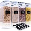 4L Large Plastic Airtight Canister Set Kitchen Food Storage Containers Grains Snacks