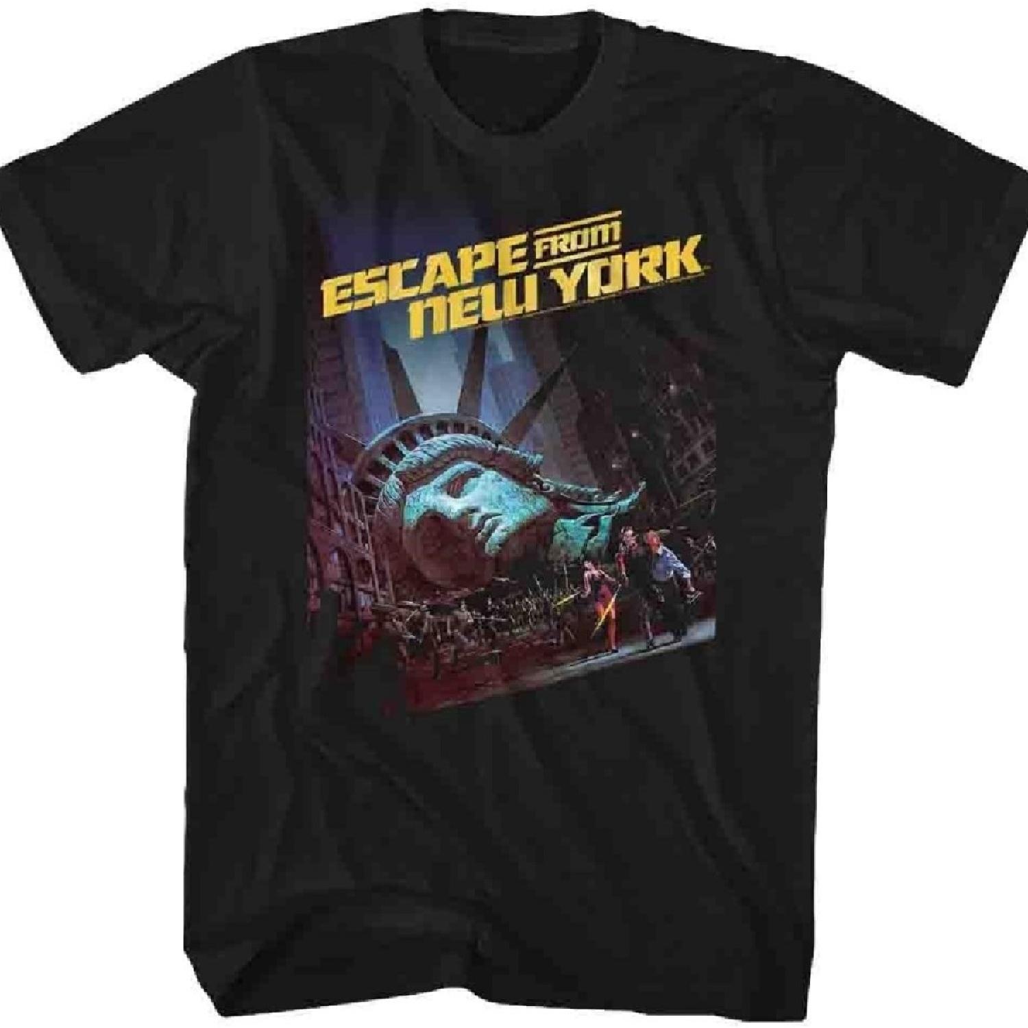

Escape from New York Run Poster White Adult T-Shirt Tee XXXXXL чёрный