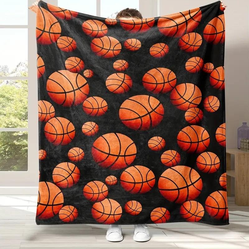

Basketball pattern digital-printed polyester Bedroom velvet flannel cover blanket Fleece soft sofa cover blankets for beds 75x90cm