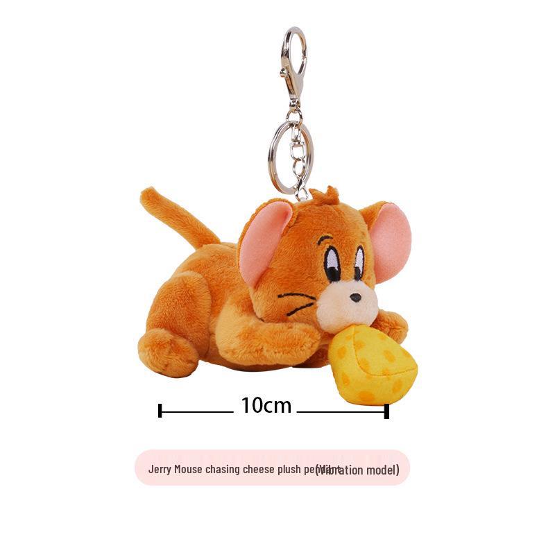 Tom & Jerry Plush Toys: Cat Pendant & Mouse Keychain Charms for Kids