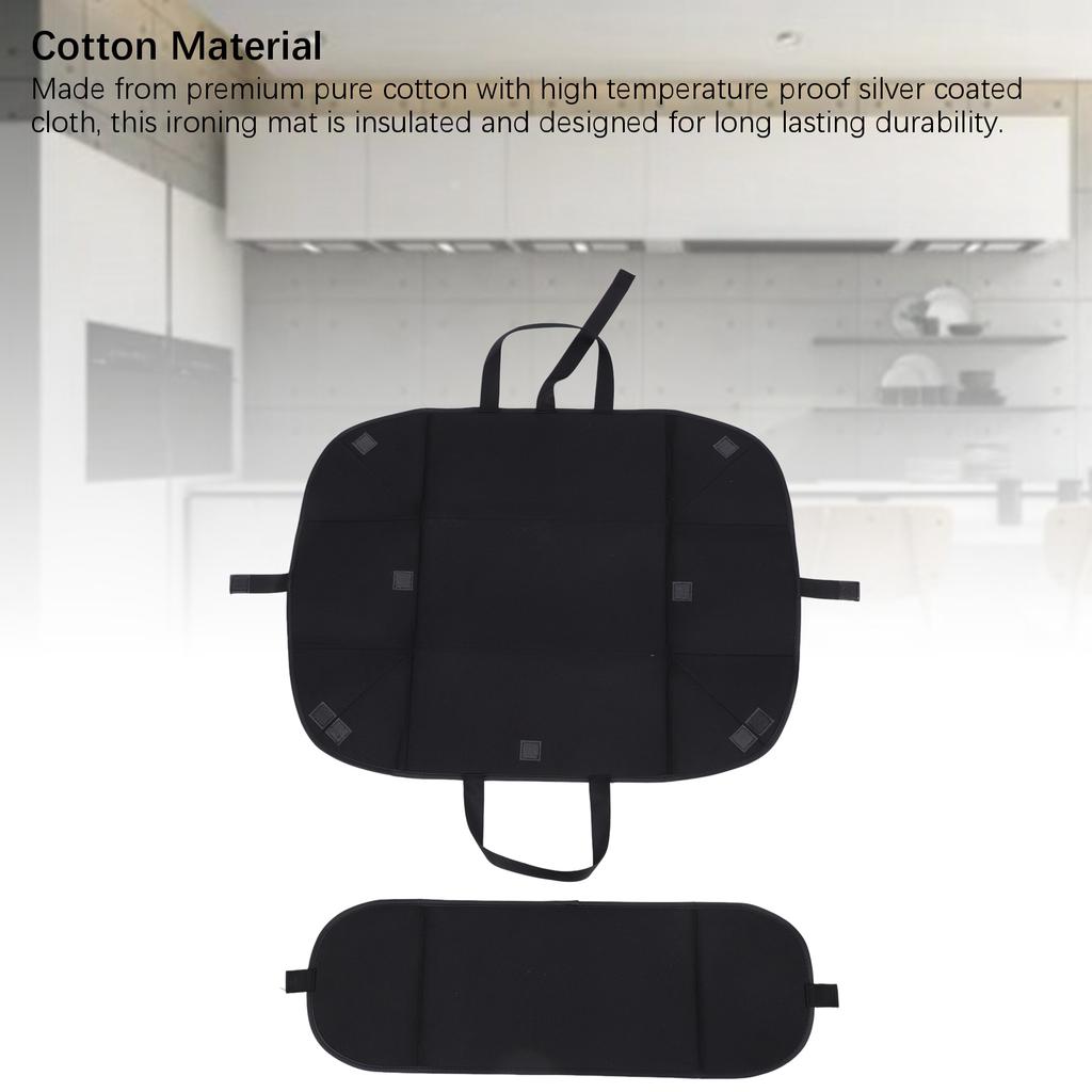 Faltbare Bügelmatte Baumwolle Hitzebeständig Rutschfest Dick Reisebügelunterlage für Tischplatte Arbeitsplatte