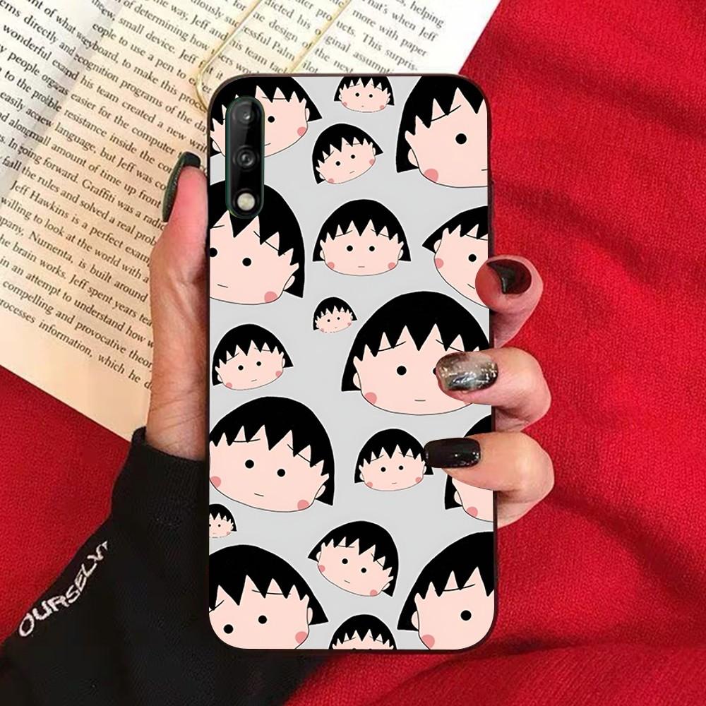 Cartoon Chibi Maruko Chan Phone Case For Huawei Honor 10 lite 9 20 7A 9X 30 50 60 70 pro plus Soft Silicone Cover