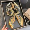 Spring and Autumn New Fashion Mulberry Silk Temperament Small Square Scarf Women's Silk Scarf Printed Decorative Scarf Shawl Scarf Silk