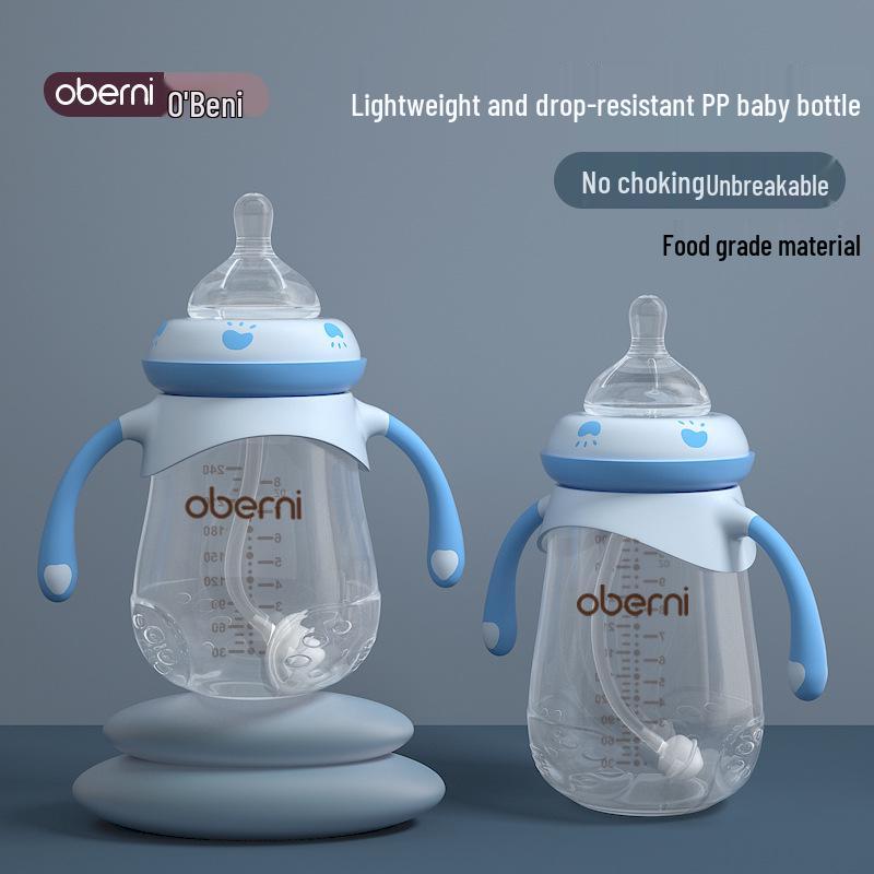 

Детская бутылочка Aubeni с широким горлышком и антиколиковым эффектом, имитация грудного молока, материал PP 300ml зелёный