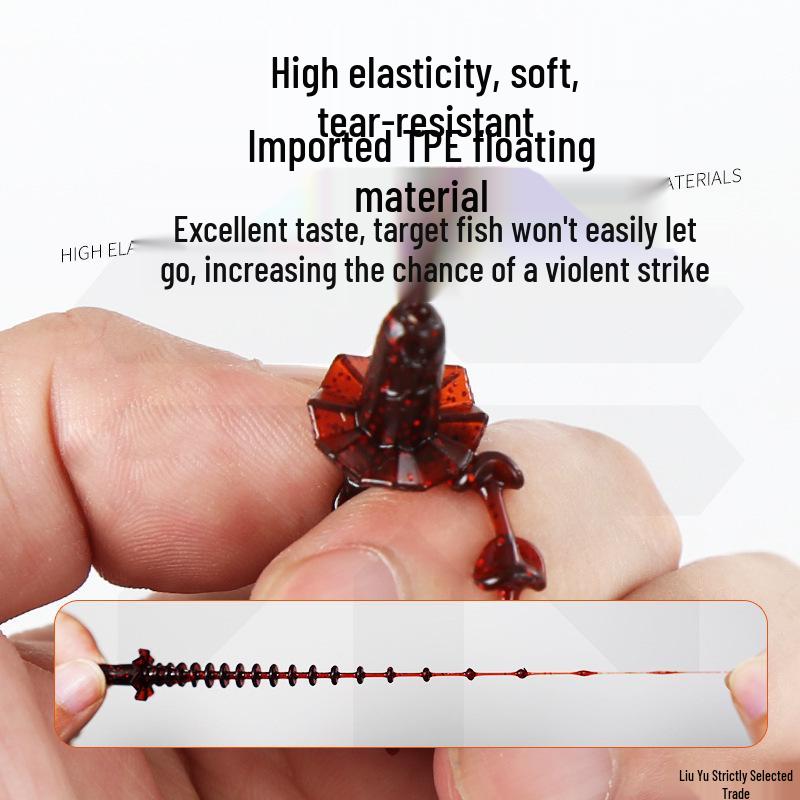 Samba Ribbed Needle Tail Floating Stick Bait: Black Pit Fishing Lure for Mandarin Fish & Asp - Soft Texas Rig Special.