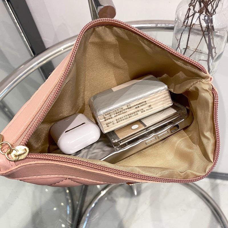 Trendy Fashion Embroidered Rhombus Clutch Bag, New Versatile Simple Wallet Zipper, One Women's Bag