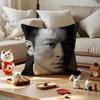 Andy Lau Actor Cushion Cover Anti-Dustmite Pillowcase Invisible Zipper Silky Short Plush Sofa Cushion Cover