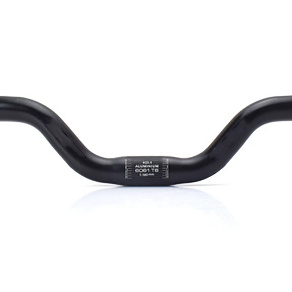 Mountain Bike Riser Handlebar 25.4mm Dia Aluminum Alloy Extra Long Bicycle Riser Bar for Folding Bike MTB