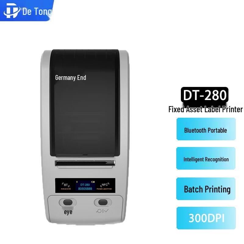 DeTong DT-280 Portable Thermal Transfer Label Printer