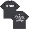 Rapper MORA DROGA Letters Print T Shirt Mens Clothing Harajuku Hip Hop Street Tshirts High Quality Casual Women Cotton T Shirt