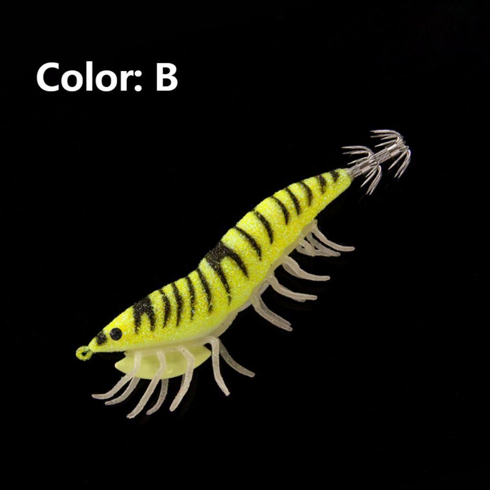Fishing Tackle Shrimp Bait Jigs Hook Octopus Lure 2024 Wood Shrimp Lures  Simulation