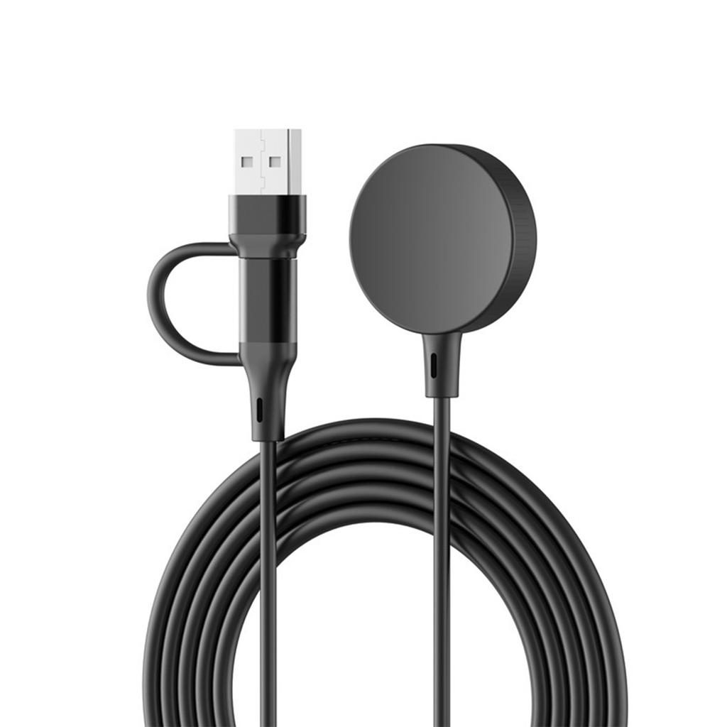 Compact Magnetic Charging Base For Watch 7/7 Ultra Smartwatches Double USB A And USB C Port Fast Charging Design