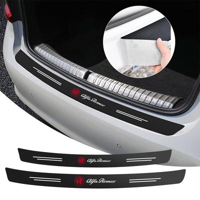 Carbon Fiber Car Styling Door Trunk Threshold Protector Sticker For Sportiva 156 Stelvio Giulia Giulietta 147 GT